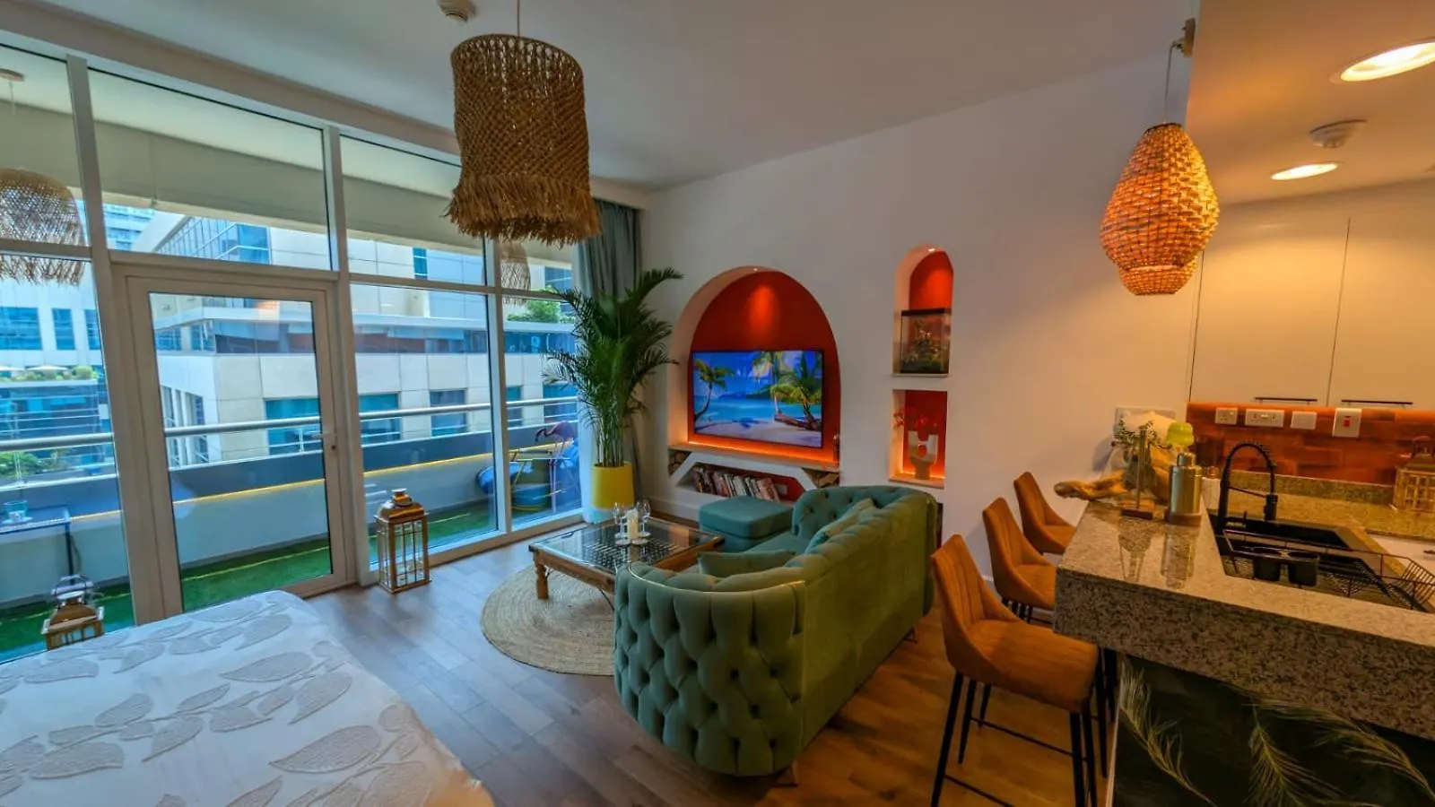 Feral Homes Studio With Burj Khalifa View Dubai 0*,